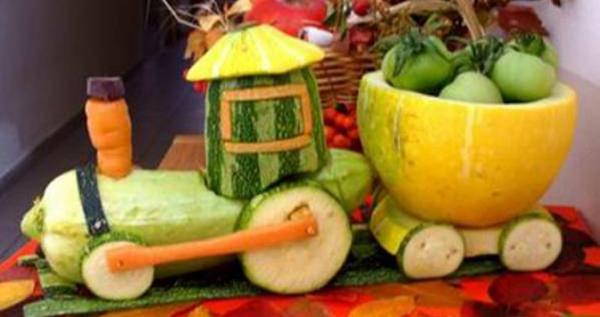håndværk fra en grøntsagsmarv til haven