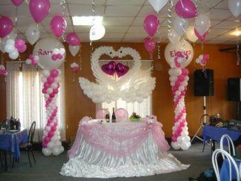 διακόσμηση με μπαλόνια για γάμο με τα χέρια σας