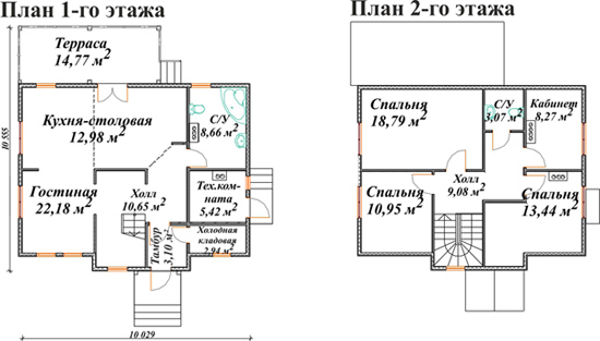 plan for et to-etagers hus