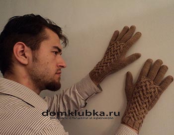 Pánske rukavice so zaujímavým vzorom