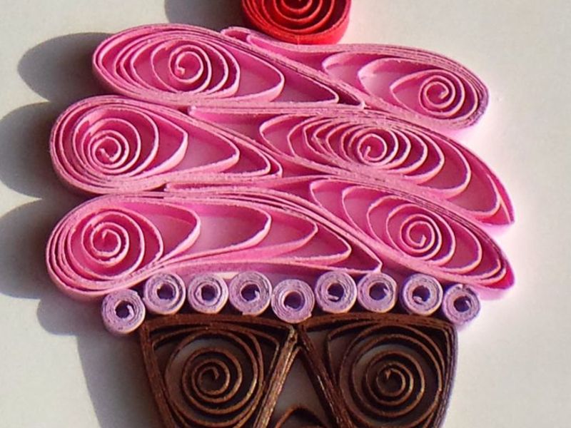 Quilling cupcake