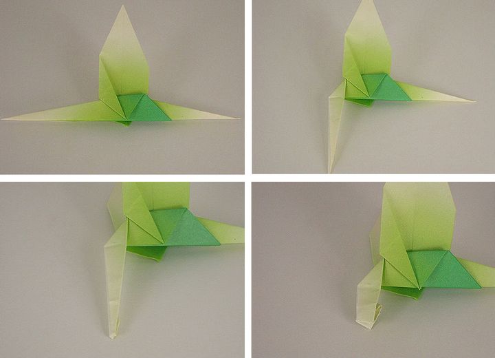 Βήμα-βήμα συναρμολόγηση μιας λιβελλούλας origami