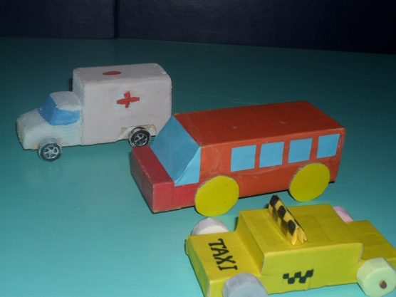 Ασθενοφόρο, πυροσβεστικό όχημα - χειροτεχνία